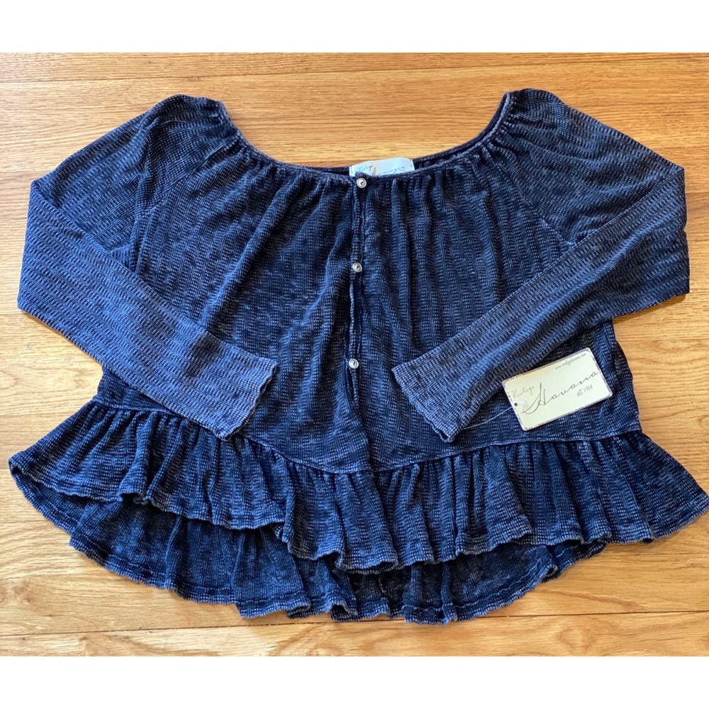 VINTAGE HAVANA - thermal top w/ ruffle (large)